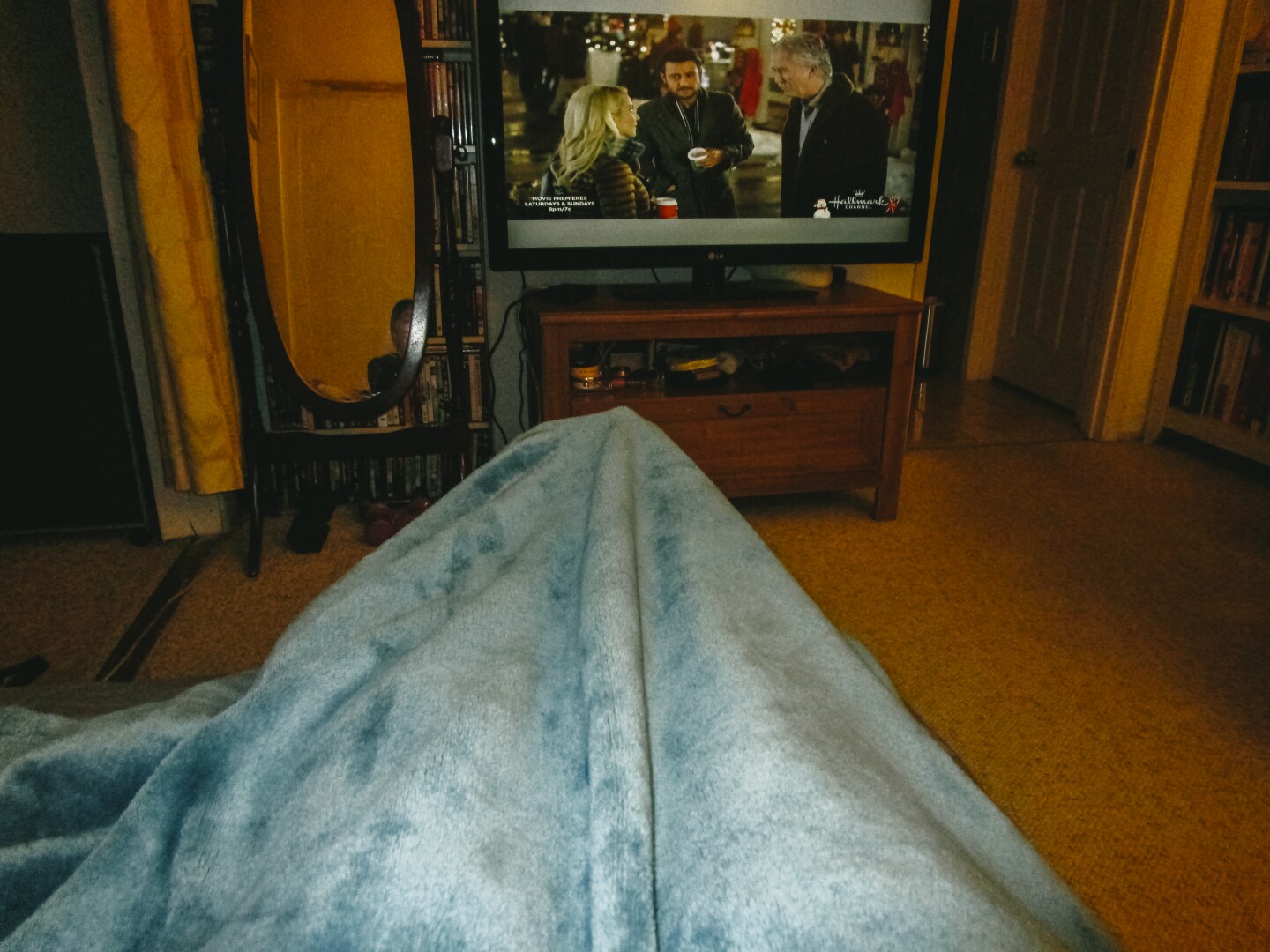 In this image, a television screen is shown.
