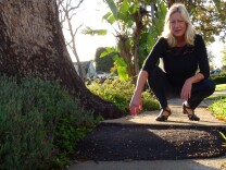 Mar Vista homeowner Tina Segler wanted the city to even out her buckled sidewalk. Instead, the city work crew applied an asphalt patch that is separating and creating a tripping hazard.