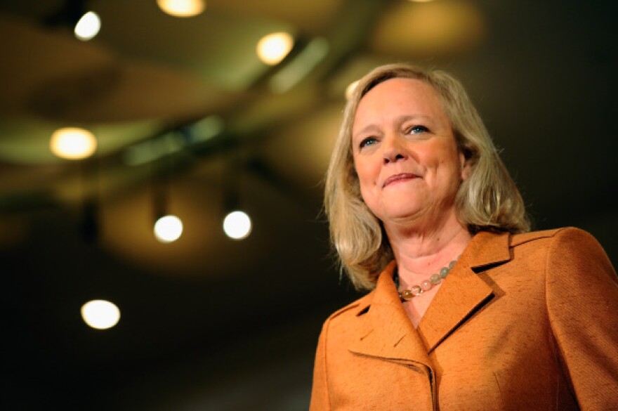 California Republican Party gubernatorial candidate Meg Whitman speaks during a campaign event on September 22, 2010 in Los Angeles, California. 