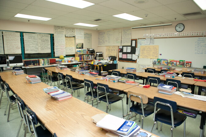 Monica Ratliff's fifth grade classroom at San Pedro Street Elementary.
