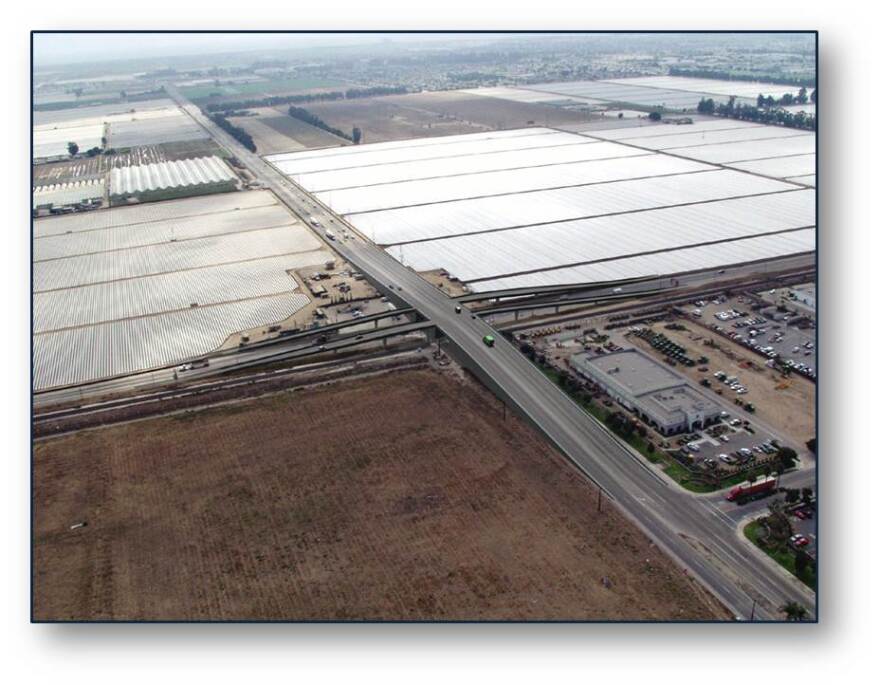 A rendering of a $35 million bridge that would lift Rice Avenue over East 5th Street (State Route 34) and Union Pacific Railroad tracks, site of a recent Metrolink train collision with a truck.