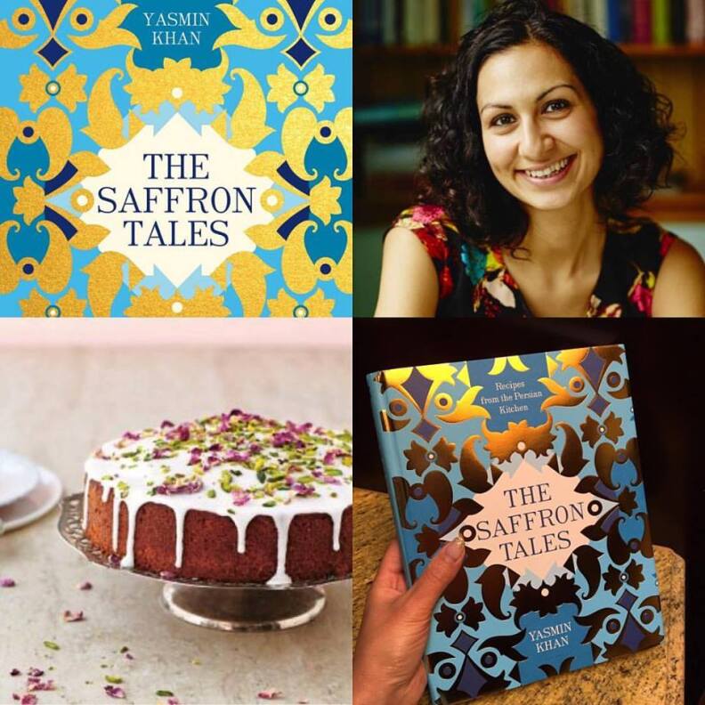 Author, Yasmin Khan, plus a Persian love cake