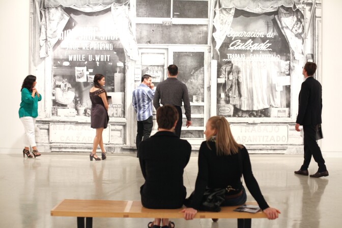 A shot of Paul Sarkisian's "Untitled (El Paso)," at the "Sarkisian & Sarkisian" exhibition opening held at the Orange County Museum of Art on Saturday, April 12, 2014, in Newport Beach, Calif.