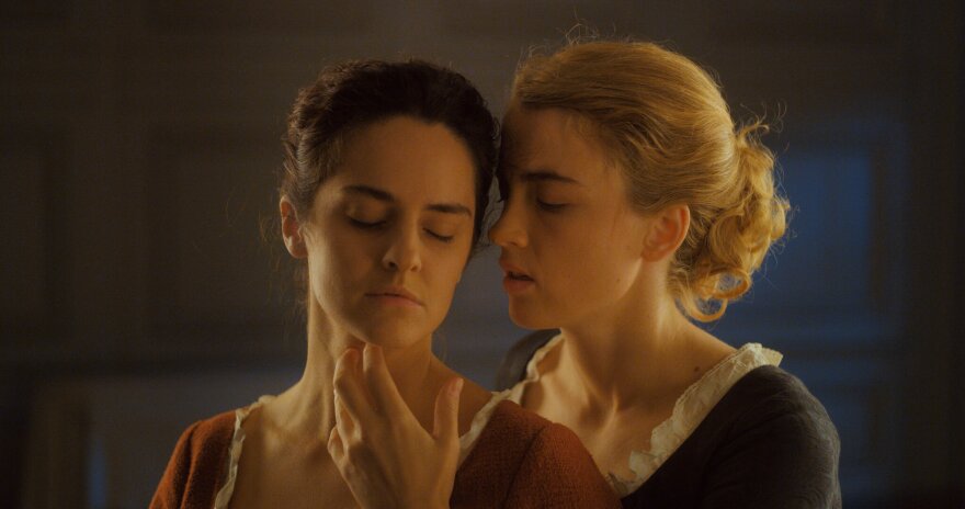 Adèle Haenel, right, and Noémie Merlant star in Céline Sciamma's "Portrait of a Lady on Fire." 