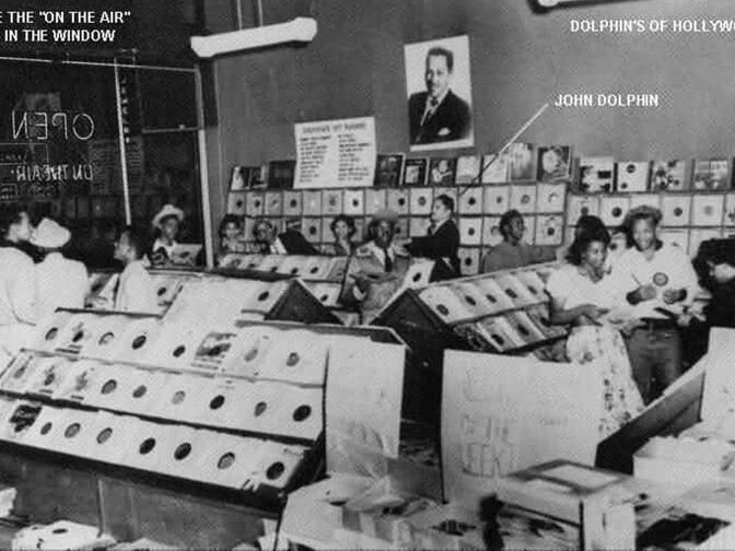 The interior of the record store/recording studio/broadcast booth