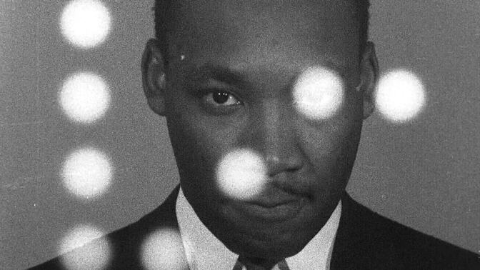 Archival footage of Martin Luther King in "MLK/FBI."