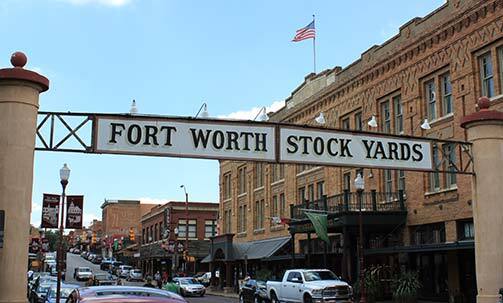 Fort Worth Stock Yards (Fort Worth, Texas) National Register historic district is emblematic of the establishment of the livestock industry in the late 19th and early 20th centuries and was central to the cultural and economic development of western states. (Credit: Photo by John Roberts)