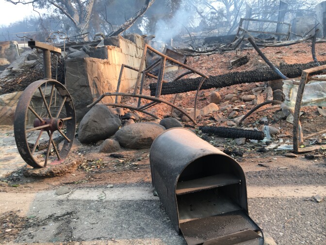 The Thomas Fire burned the main office at the KOA Ventura Ranch Campground near Steckel Park.