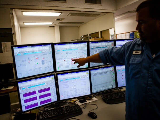 View of the control room at the AES Power Plant in Huntington Beach.