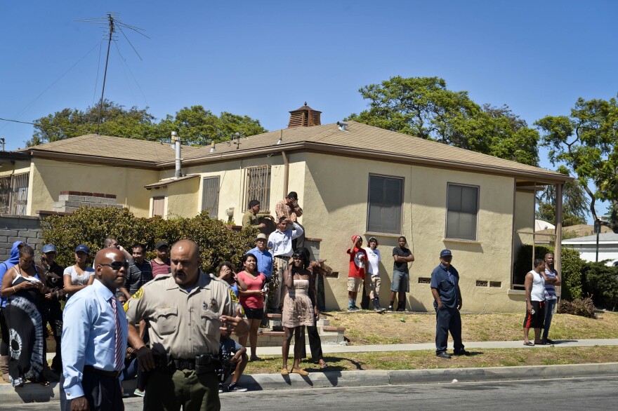A structure fire at the Animo South Los Angeles Charter High School Tuesday afternoon caused a roof collapse and large response from the Los Angeles County Fire Department. 
