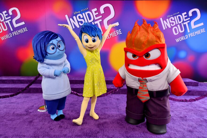 LOS ANGELES, CALIFORNIA - JUNE 10: Characters from the film are seen during the World Premiere of Disney and Pixar's "Inside Out 2" at El Capitan Theatre in Hollywood, California on June 10, 2024. (Photo by Alberto E. Rodriguez/Getty Images for Disney/Pixar)