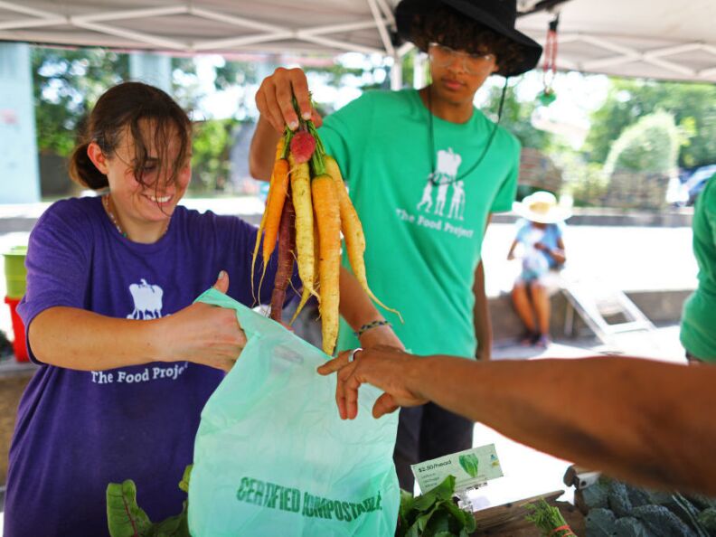 To nudge people to eat more fruits and vegetables, one idea is to expand access to programs that give SNAP beneficiaries more money when they buy produce at places like farmer's markets.