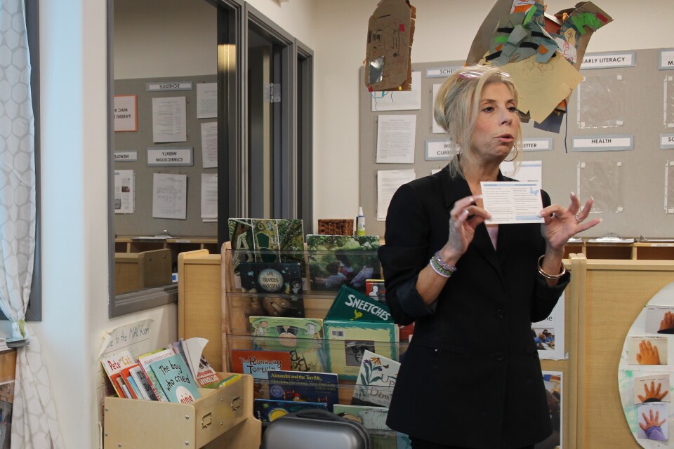 Pattie Fitzgerald shares her safety tips with a group of parents and educators the Loyola Marymount Children's Center.