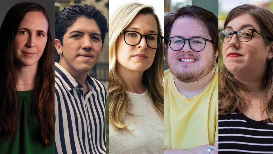 Headshots of five people