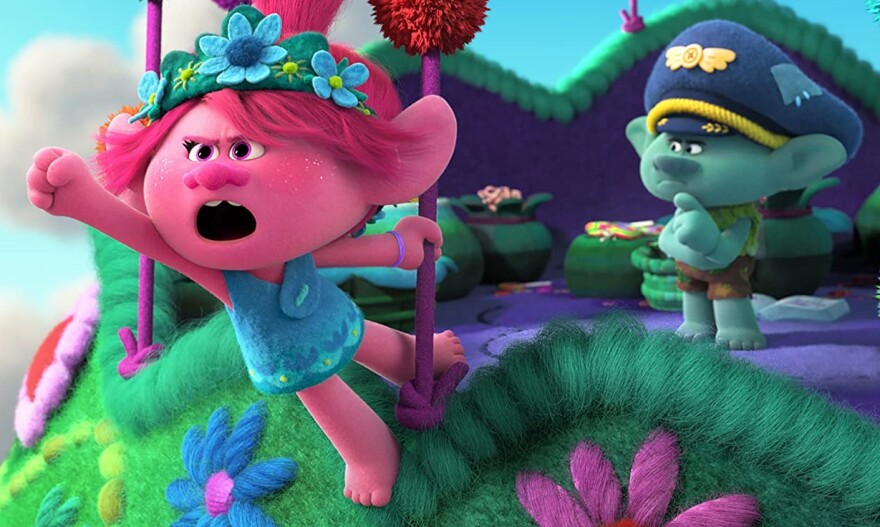 Justin Timberlake and Anna Kendrick in Trolls World Tour.