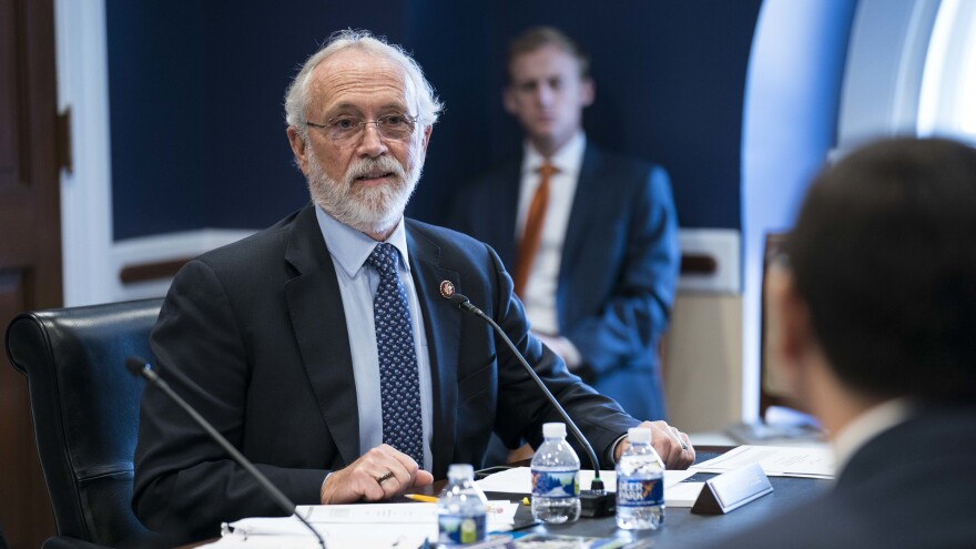 Rep. Dan Newhouse, R-Wash., questions Congressional Budget Office Director Phillip Swagel as he testifies during a hearing on Feb. 12, 2020.