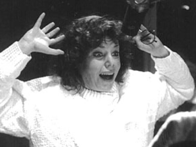 Marsha Mason records in front of a live audience for L.A. Theatre Works' radio theater series.