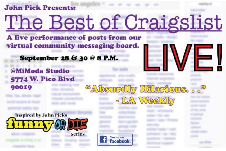 Promotional image for the Best of Craigslist show. 