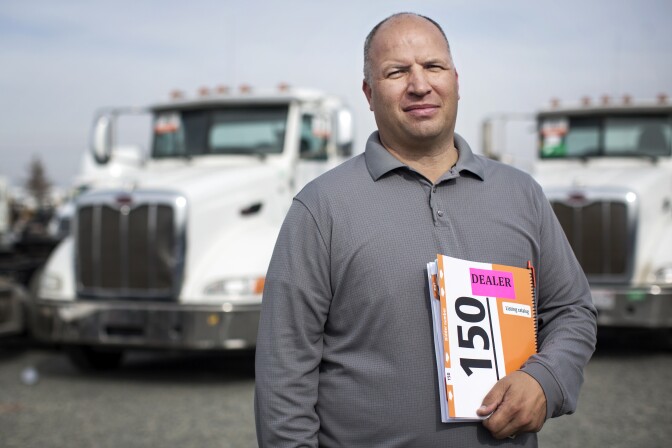 Richard Newall is a used truck dealer in Fontana. Newall sold one of his three liquified natural gas trucks at Ritchie Bros. Auctioneers in Perris, Calif. on Friday, Dec. 9, 2016. “There’s no market. I’m in the resale market and I can’t sell these trucks,” Newall says.
