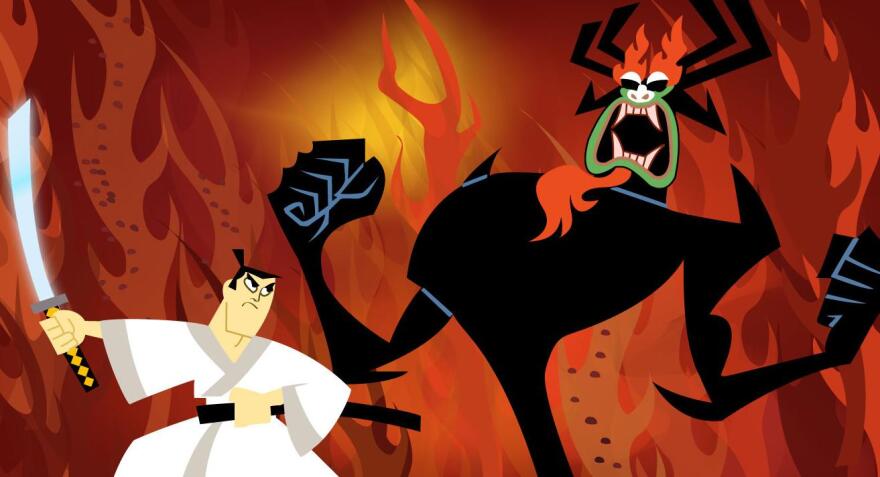 A cel from the original Samurai Jack