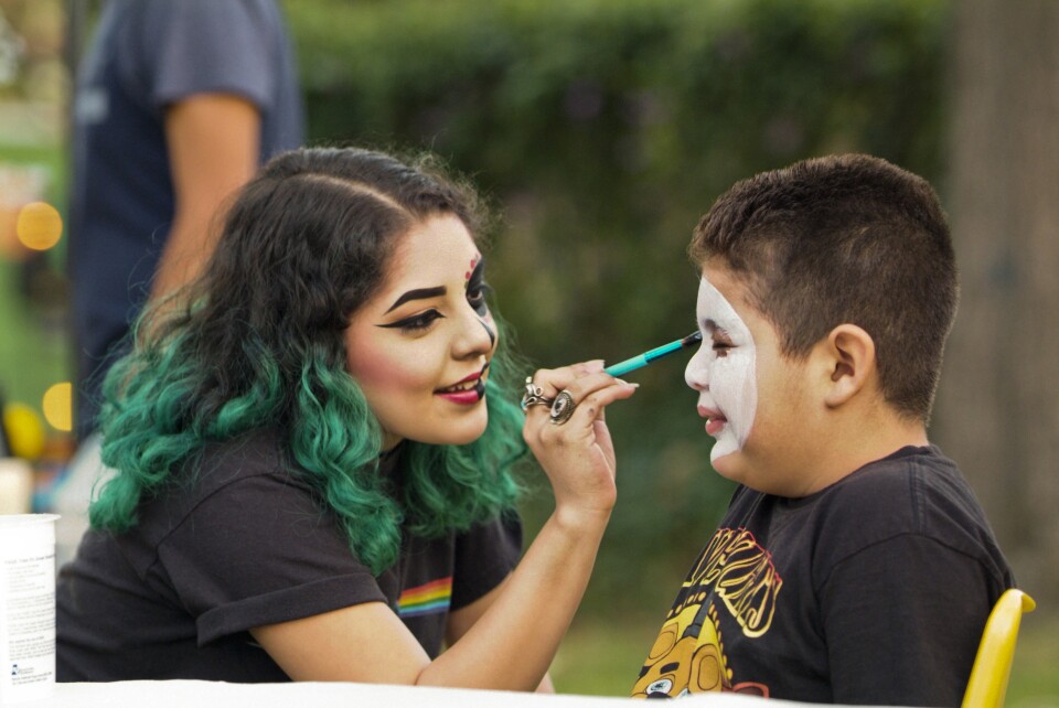 People participate in Pasadena ArtNight 2017.
