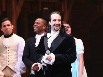Lin-Manuel Miranda performs at "Hamilton" Broadway Opening Night at Richard Rodgers Theatre on Aug. 6, 2015 in New York City.