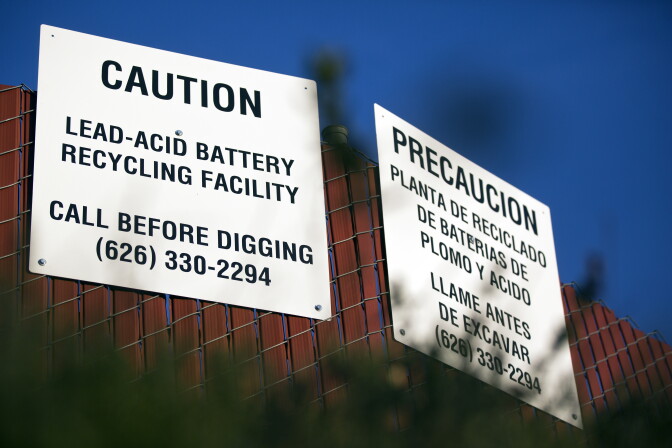 Quemetco in the City of Industry recycles 600 tons of lead from batteries each day. The battery recycler is pictured here on Wednesday, Nov. 18, 2015.