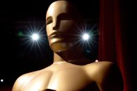 An Oscar statue stands as preparations are made along the red carpet ahead of the 95th Academy Awards, in Hollywood, California.