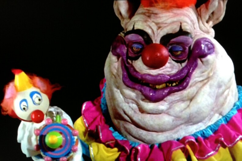 Still from the 1988 film "Killer Klowns from Outer Space."