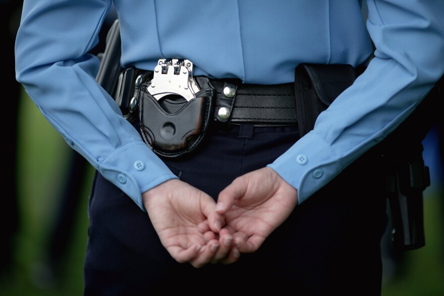 WASHINGTON, DC - MAY 15:  Law enforcement officers line up on the lawn on the east side of the U.S. Capitol during the 32nd annual National Peace Officers' Memorial Service May 15, 2013 in Washington, DC. President Barack Obama delivered remarks at the event, invoking the law enforcement officers who worked to bring the Boston Marathon bombing suspects to justice.  (Photo by Chip Somodevilla/Getty Images)