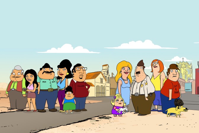 A new animated comedy from "Family Guy"’s Mark Hentemann and Seth MacFarlane, "Bordertown" is a satirical look at the cultural shifts taking place in America. Exploring family, politics and everything in between with a cross-cultural wink, the series centers on two very different families living in a fictional Southwest desert town on the U.S. - Mexico border.   