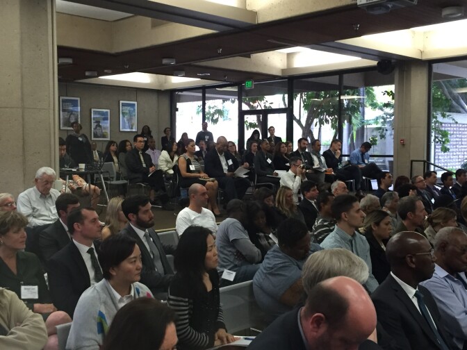 More than 150 non-profit workers, landlords, and government employees attended an event at UCLA geared towards getting more landlords to offer leases to homeless military veterans.