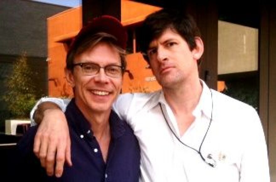 Actor and writer David Dean Bottrell, with Off-Ramp host John Rabe.