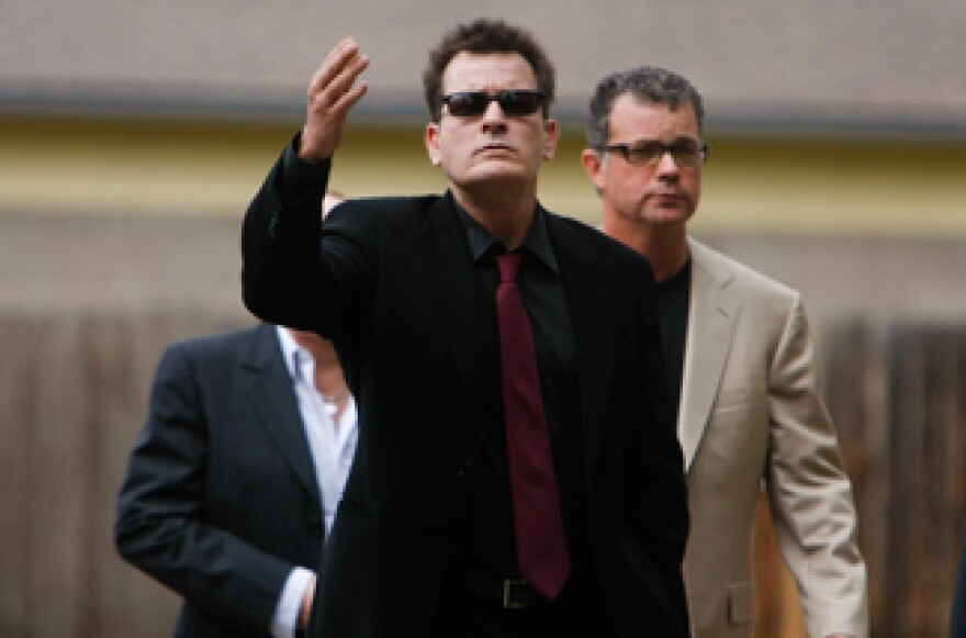 Charlie Sheen arrives at the Pitkin County Courthhose on August 2, 2010 in Aspen, Colorado.