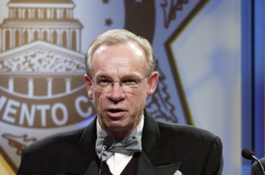 Former Orange County Assistant Sheriff Don Haidl, speaking at an event at Disneyland in 2003. Haidl won't have to serve time in federal prison for tax evasion, but will spend two years on probation and pay a $40,000 fine.