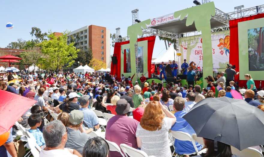 The Imagination Movers perform onstage at the 18th Annual LA Times Festival Of Books at USC on April 21, 2013 in Los Angeles, California.