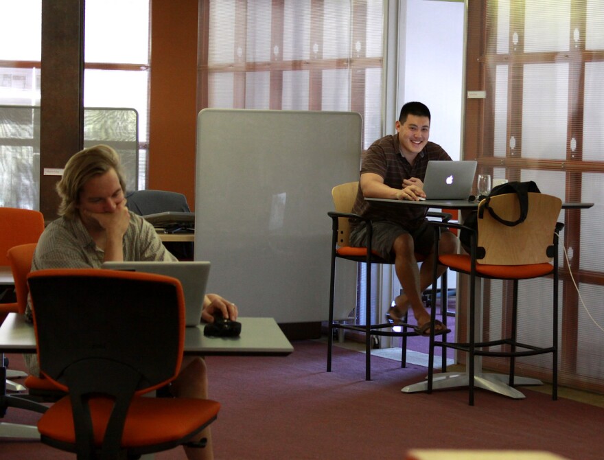 Entrepreneurs work the day away at NextSpace, a co-working space in Culver City.