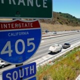 Light traffic flows on the Interstate 405 after it re-opened ahead of schedule following the10 mile shutdown of the nation's busiest freeway for bridge work the Mulholland bridge on July 17, 2011 in Los Angeles, California.