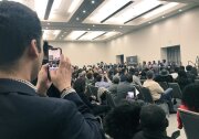 Delegates to the California Democratic Party convention in San Diego listen to U.S. Rep. Maxine Waters.