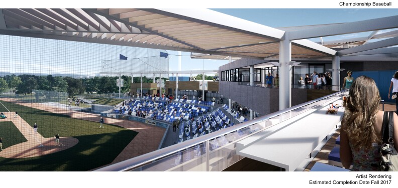 Artist rendering of the baseball field in progress at Irvine's Great Park.
