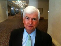 Chris Dodd at Renaissance Hotel in Hollywood after speaking to the Society of Motion Picture and Television Engineers