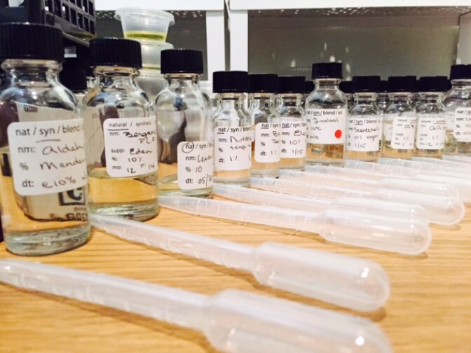 Scent molecules at the Institute for Art and Olfaction in Koreatown.