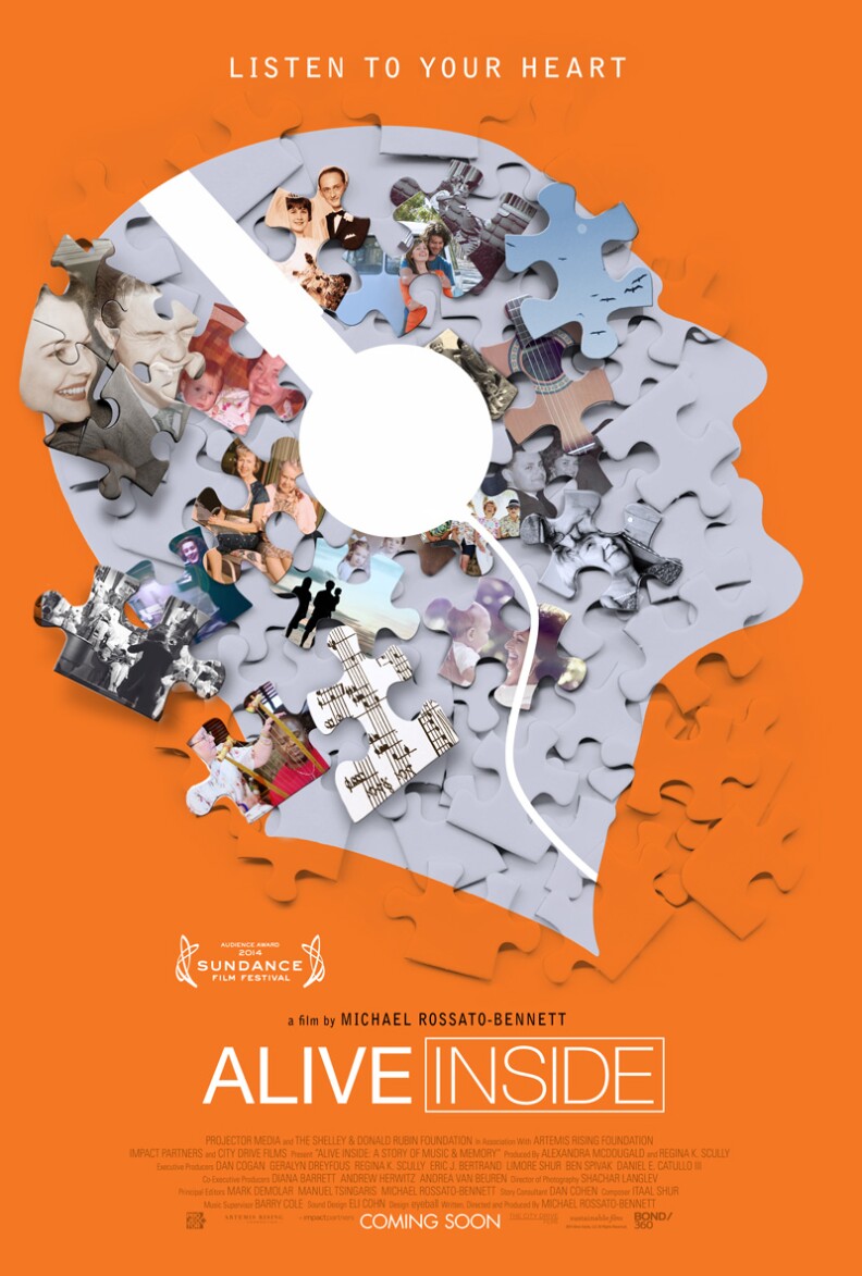 Poster art for the new film, Alive Inside 