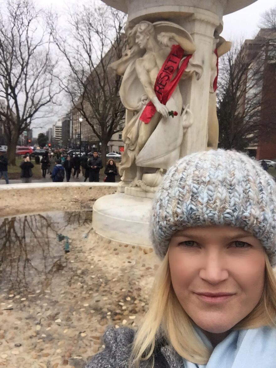 JANAURY 20, 2017 - KPCC listener Nicole àBeckett, in D.C. for the inauguration and Women's March.