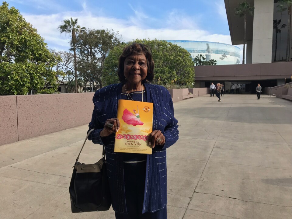 Mildred House, a psychologist from Rancho Palos Verdes, attended the Shen Yun show with a dozen of her girlfriends.