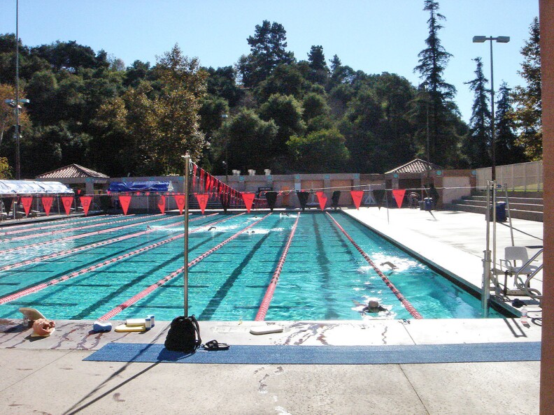 The Rose Bowl Aquatics Center in Pasadena, California.