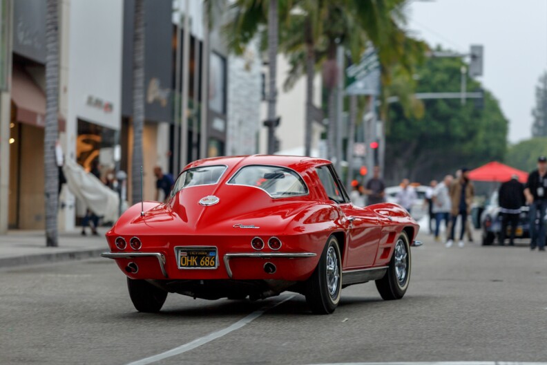 red classic car
