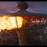 building engulfed in flames