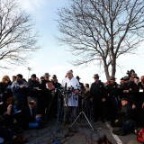 Connecticut Chief Medical Examiner H. Wayne Carver II talks to the media and answers questions about the elementary school shooting during a press conference at Treadwell Memorial Park on December 15, 2012 in Newtown, Connecticut.