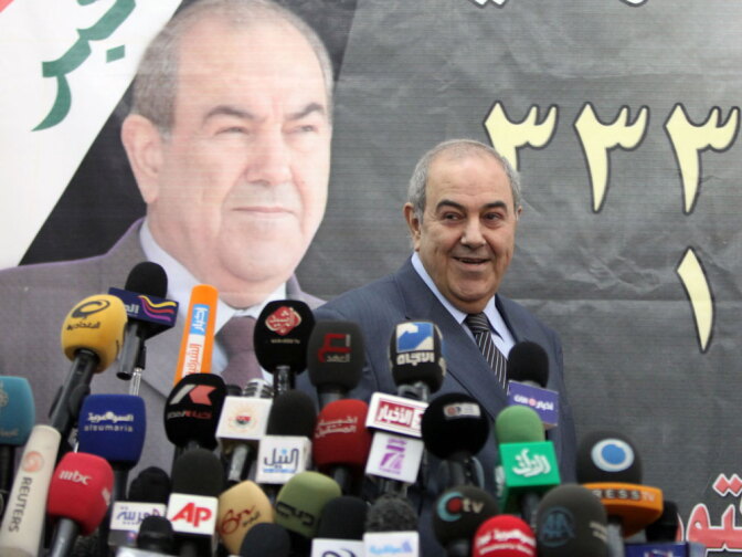 An Iraqi court has ordered a partial recount of votes cast in the March 7 parliamentary elections, which could erase the lead of former Prime Minister Ayad Allawi, shown after speaking to the media in Baghdad last week. Allawi says he won't acknowledge results of the recount unless it is extended to other areas of the country.